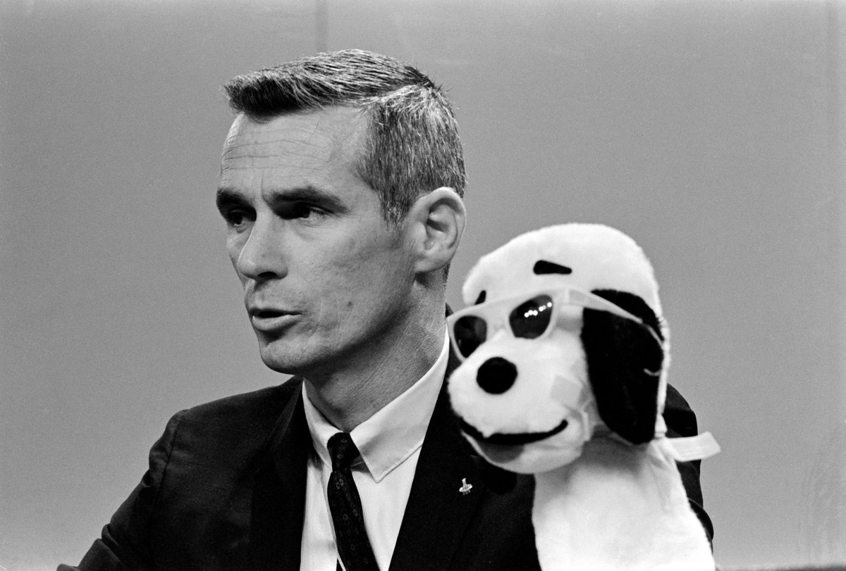 missionmovie's tweet photo. Stars of Mission Control: GENE CERNAN  

The late and much missed Captain Cernan traveled into space on Gemini  9A, Apollo 10 and as commander of Apollo 17.  He is the subject of the  acclaimed doc @LastManOnMoon. https://t.co/smb9pGk9kl