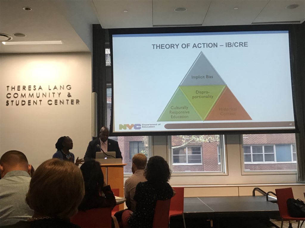 RJSBaxter's tweet photo. .@AbabiofernDr &amp; @PaulForbesNYC preaching the good word of @NYCSchools @OEAnyc at the School #Diversity Advisory Group Retreat!

#Education takes a #village. We must empower individuals, schools, districts, and #communities! 

#NYC #Access #Equity #Collective #Impact #Integration https://t.co/1UgLPDgI7S