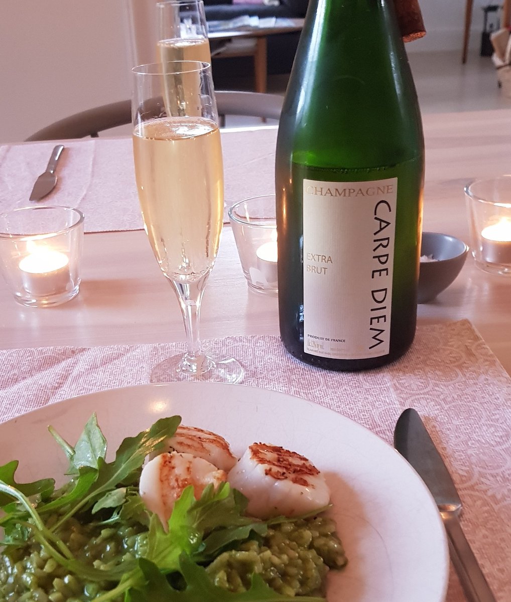 Wineflighter's tweet photo. This #champagne from Madame Grongnet paired well with scallops and herbrisotto. #grongnet #clubtresors https://t.co/3PhjZpRdw5
