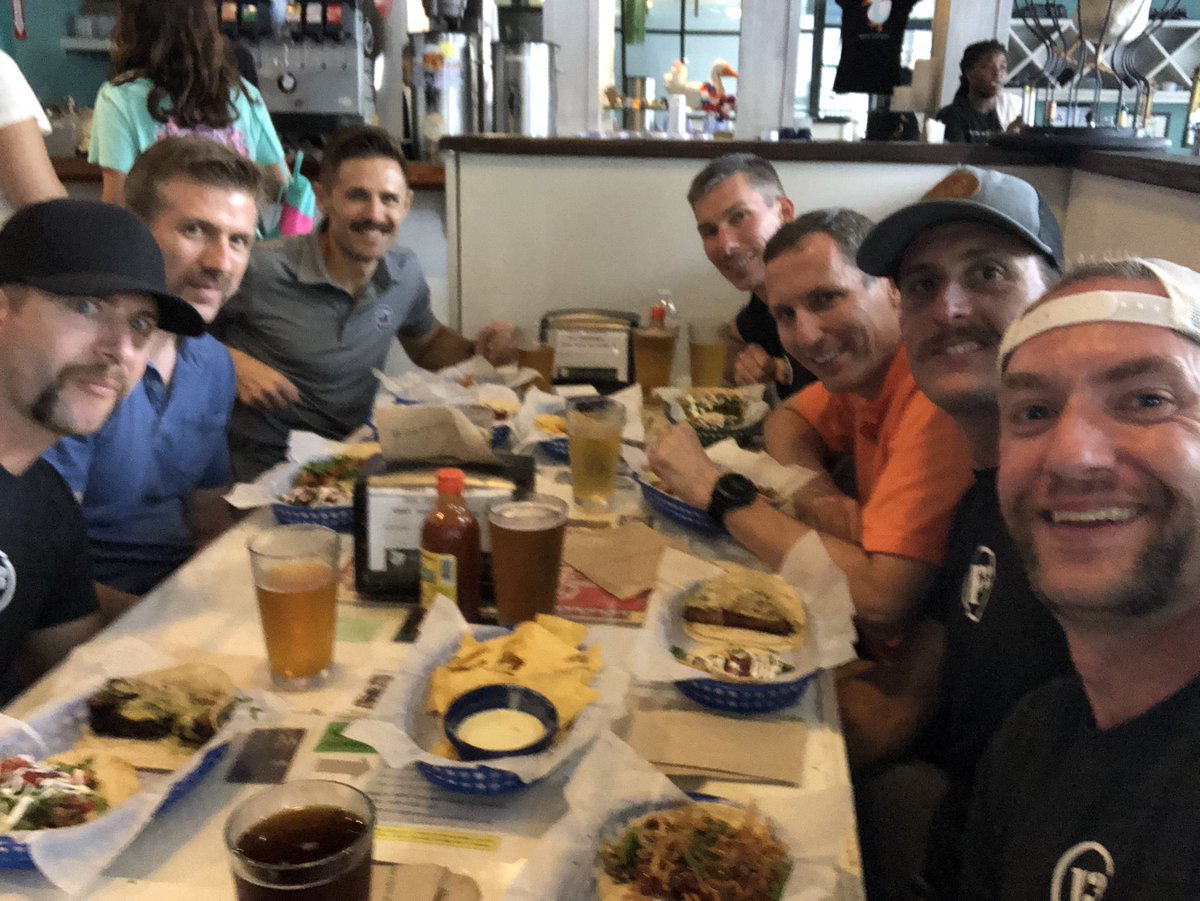 TurncoatF3's tweet photo. @f3lkn 13 #Goatbuster pax for a Saturday edition of #TacoTuesday at White Duck Taco Shop Asheville #F3Counts bb to follow! https://t.co/xKxT7LlzdW