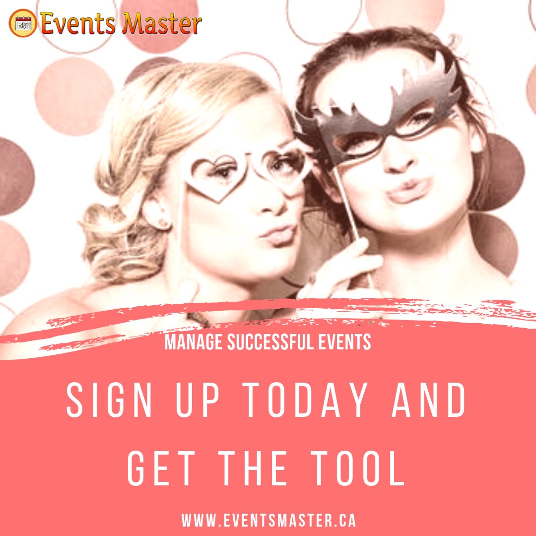 events_master's tweet photo. Sign up today and get the tools you needed to easily manage your next successful event.Visit https://t.co/kzWxTL9p0q
#signup #freetrial #successfulevents #tools #tool #eventsmaster #canada #events #eventplanner #eventprofs #eventplanning #event #weddings #parties https://t.co/UfzpN964G8