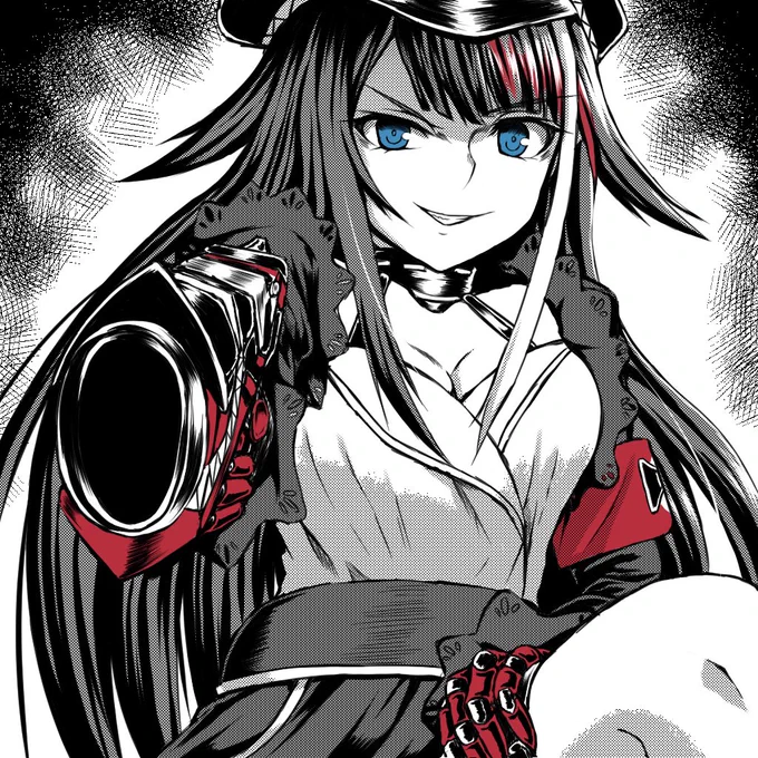 アズレン落書き。モノクロ風味のドイッチュラント。 