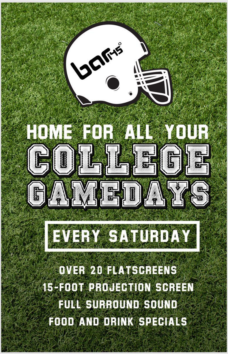 COLLEGE GAMEDAY! Toledo’s top spot for all your College Football Action! Over 20 Flatscreen TVs &amp; our 15FT PROJECTION keeps you into all the football you need! COORS LIGHT BOTTLE &amp; DRAFT SPECIALS all day long! #bar145 #bar145toledo #collegegameday #ncaa #ncaacollegefootball