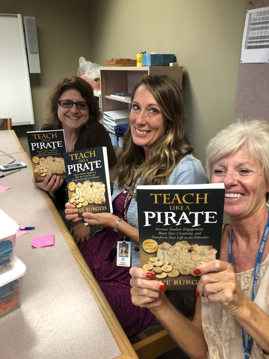 Trinity West teachers getting ready to participate in book study! #teachlikeapirate