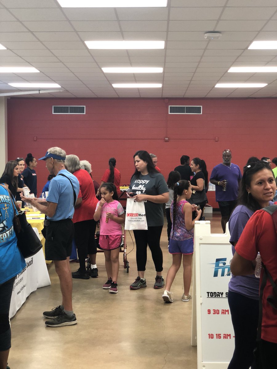 SAParksandRec's tweet photo. The Fit Pass, Fitness Finale is underway at Lou Hamilton Community Center inside Lady Bird Johnson Park, 10700 Nacogdoches. Get your workout in this morning with FREE fitness classes, pick up your Fit Pass prizes and stop by our health and wellness vendors! #FitPass2018 https://t.co/DAqcFHup03