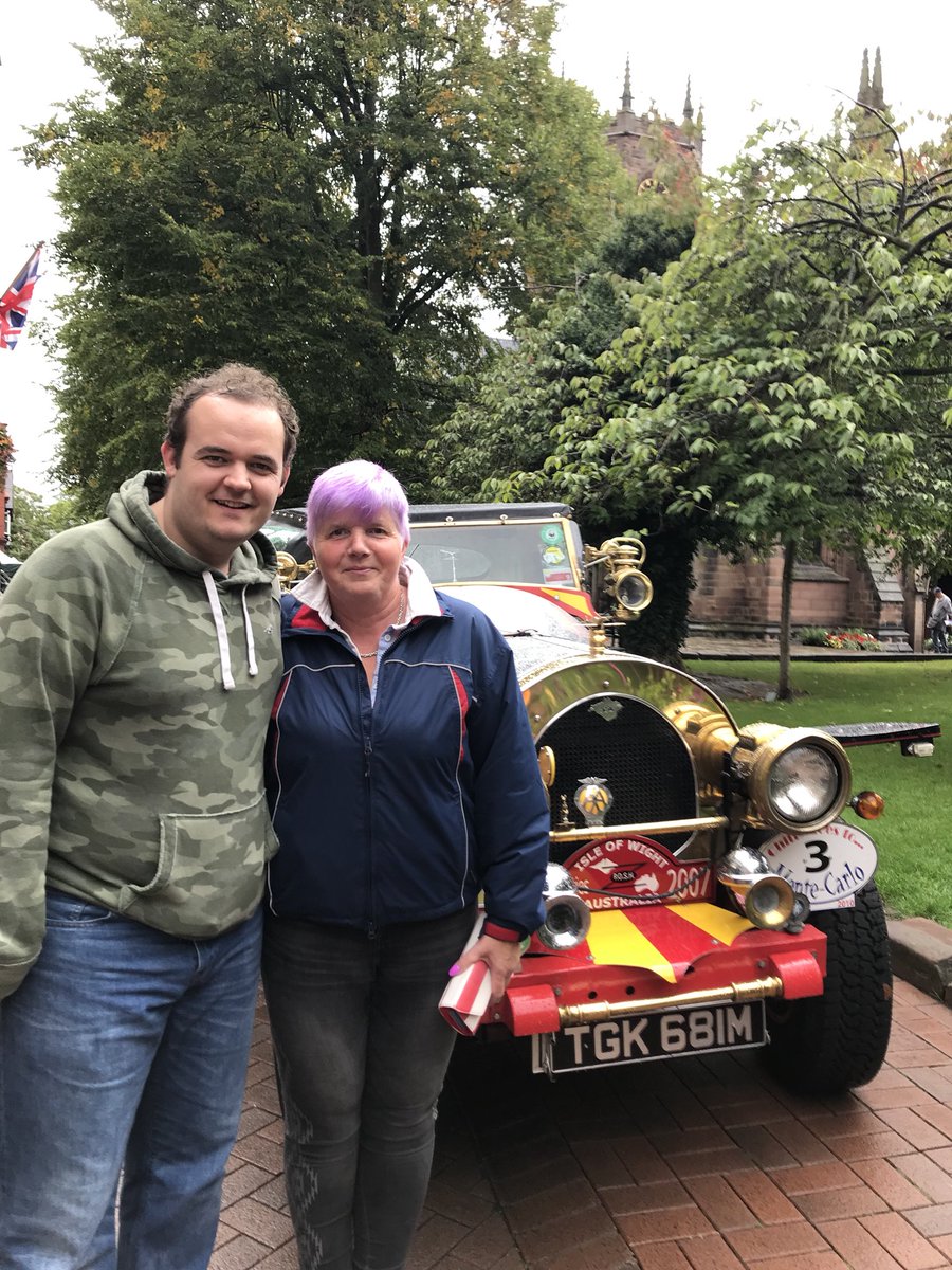 CurtainCallPUK's tweet photo. Here is our director @JoelMontague with Louise from #MrSimmsNantwich #FindChitty #Chitty2018 #CurtainCall https://t.co/pjQ7fxhcCX