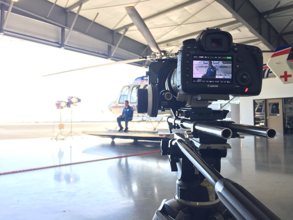 To the chopper!
.
.
<a href="/CanonUSA/">CanonUSA</a> <a href="/BellFlight/">Bell</a> <a href="/manfrotto_us/">Manfrotto US</a> 
#BTS #helicopter #flight #commercial #photography #cinematography