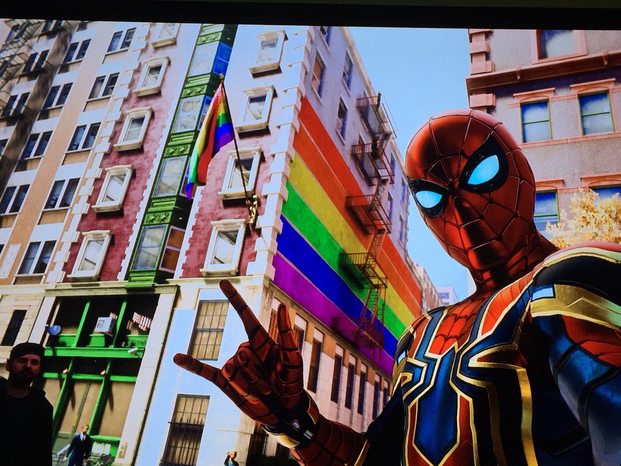 Artway on X: Ps4 Marvel :Spider-man is LGBT friendly!  🏳️‍🌈❤️😍❤️😍❤️😍🏳️‍🌈 #Spiderman #LGBT #TransIsBeautiful #love  #PlayStation #awesome #Sony #freedom #nowar #gender #happy   / X