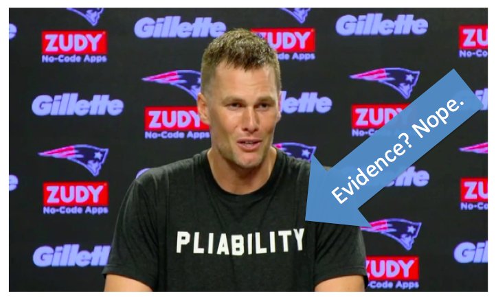 CaulfieldTim's tweet photo. Pliability? Evidence-free nonsense. @Patriots @TB12sports #TomBrady #ManGoop @gibalam @mackinprof
Luv the #GOAT. Can't wait to watch him in #Foxborough tomorrow! But, for the love of critical thinking, please stop pushing the bunk! I'm begging you, Tom. #GoPats #GoScience https://t.co/sxaq10rUAE