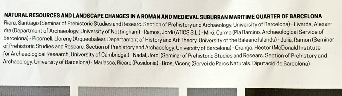 arqueologiabcn's tweet photo. El Dr. @alventlacara de la @UniBarcelona relata els canvis del paisatge a #Barcelona des d'època romana a l'època medieval #S582 #EAA2018 https://t.co/6dIve5f4du