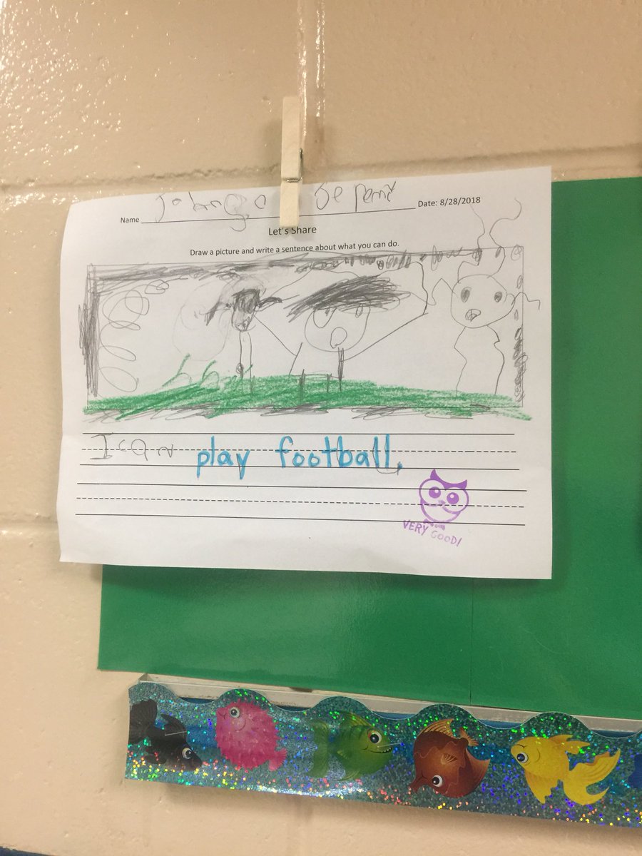 PCES_HAWKS's tweet photo. Wow writing in Ms. Knapp’s kindergarten class.😃 #sharepcs @PCBOE #letssoar #applicationiskey https://t.co/MLIAsPzJH0