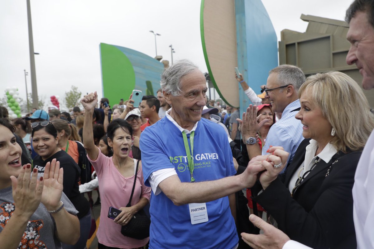 Gathering Place is open!! George Kaiser entered just like every other Tulsan. <a href="/tulsaworld/">Tulsa World</a> #gatherTulsa tulsaworld.com