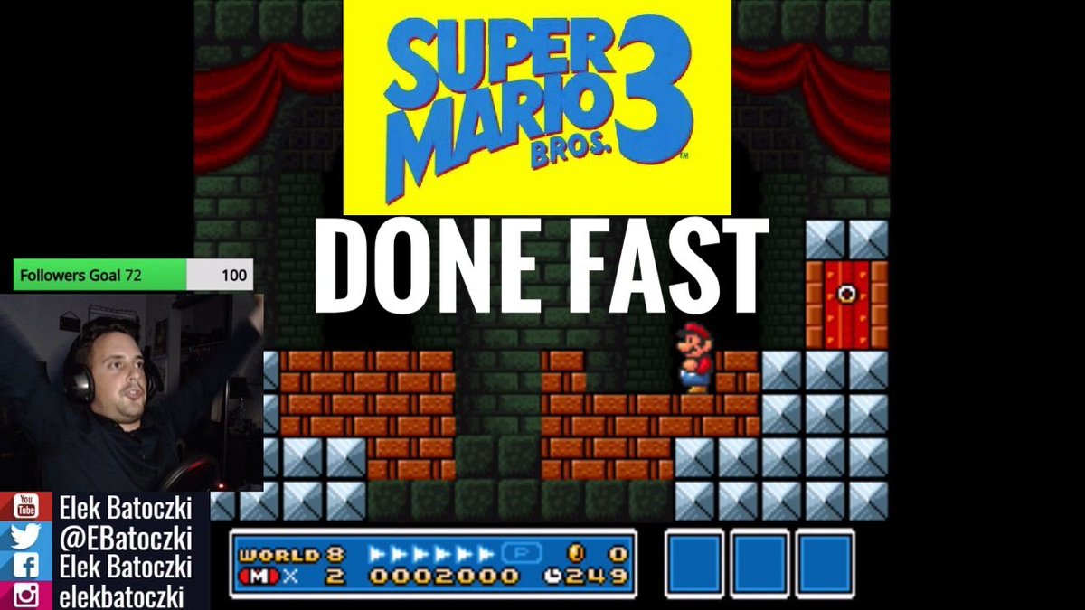 elekbatoczki's tweet photo. Not a world record or anything. Just did it as fast as I could. I will try to get that number down eventually.
#SmallStreamerCommunity #donefast
#twitch #livestream #stream #smallstreamer #supermario #speedrun
Link to Super Mario Bros. Done Fast: https://t.co/rtRYmZblGC https://t.co/QAoxL6cUX8
