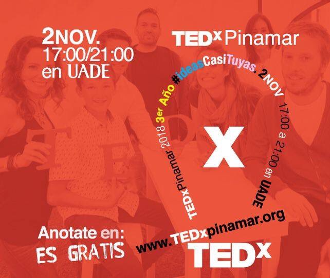 TedxPinamar's tweet image. Anotate para el sorteo de entradas! Es GRATIS!! 
Ingresá a este link! 👉🏻 buff.ly/2woduwH

🗓 Cuando? 2 de Noviembre!

📍Donde? UADE Campus Costa Atlantica - Pinamar

#TED #TEDx #Pinamar #TEDxPinamar #Oradores #IdeasCasiTuyas