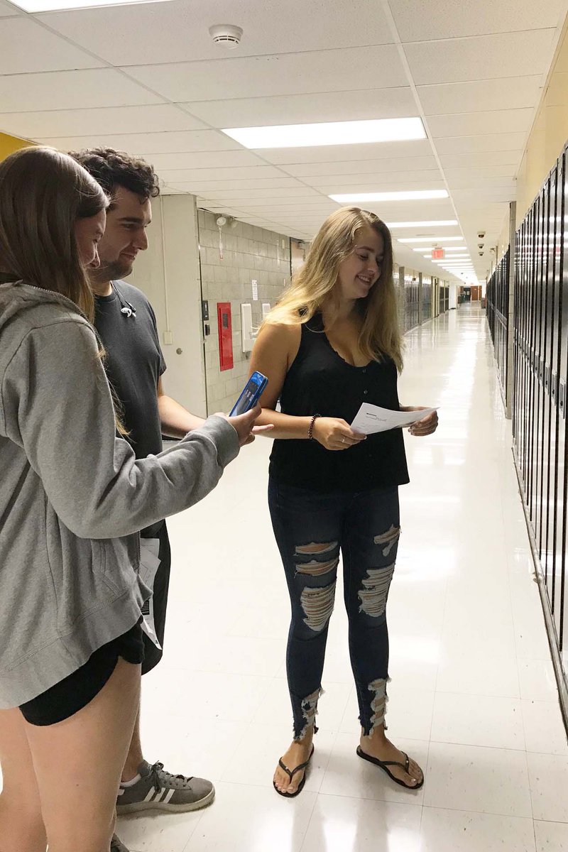 Mrs. Grossman's period 1 Web &amp; period 6 Adv. Digital Art classes searching for creative graphic design elements within our school. #2018DigScavengerHunt <a href="/CresskillMSHS/">Cresskill MS/HS</a>