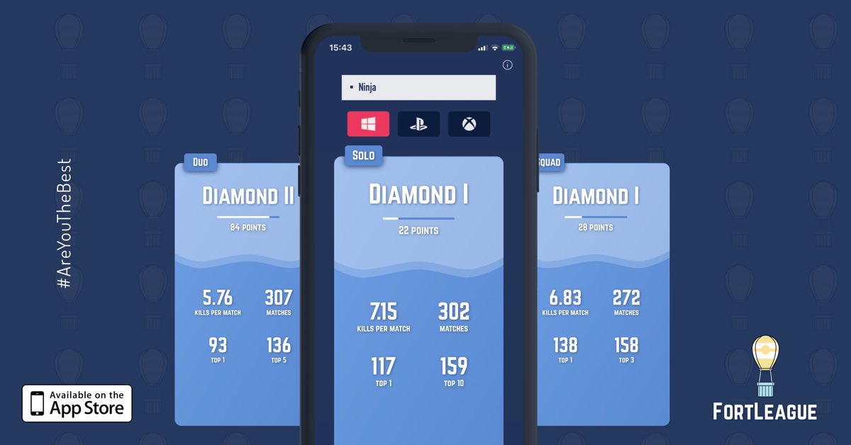 FortLeagueApp's tweet photo. @Ninja Hey @Ninja, while you’re streaming, you can check the progression of your rank in #FortLeague
#Fortnite https://t.co/zOcDpgOLig