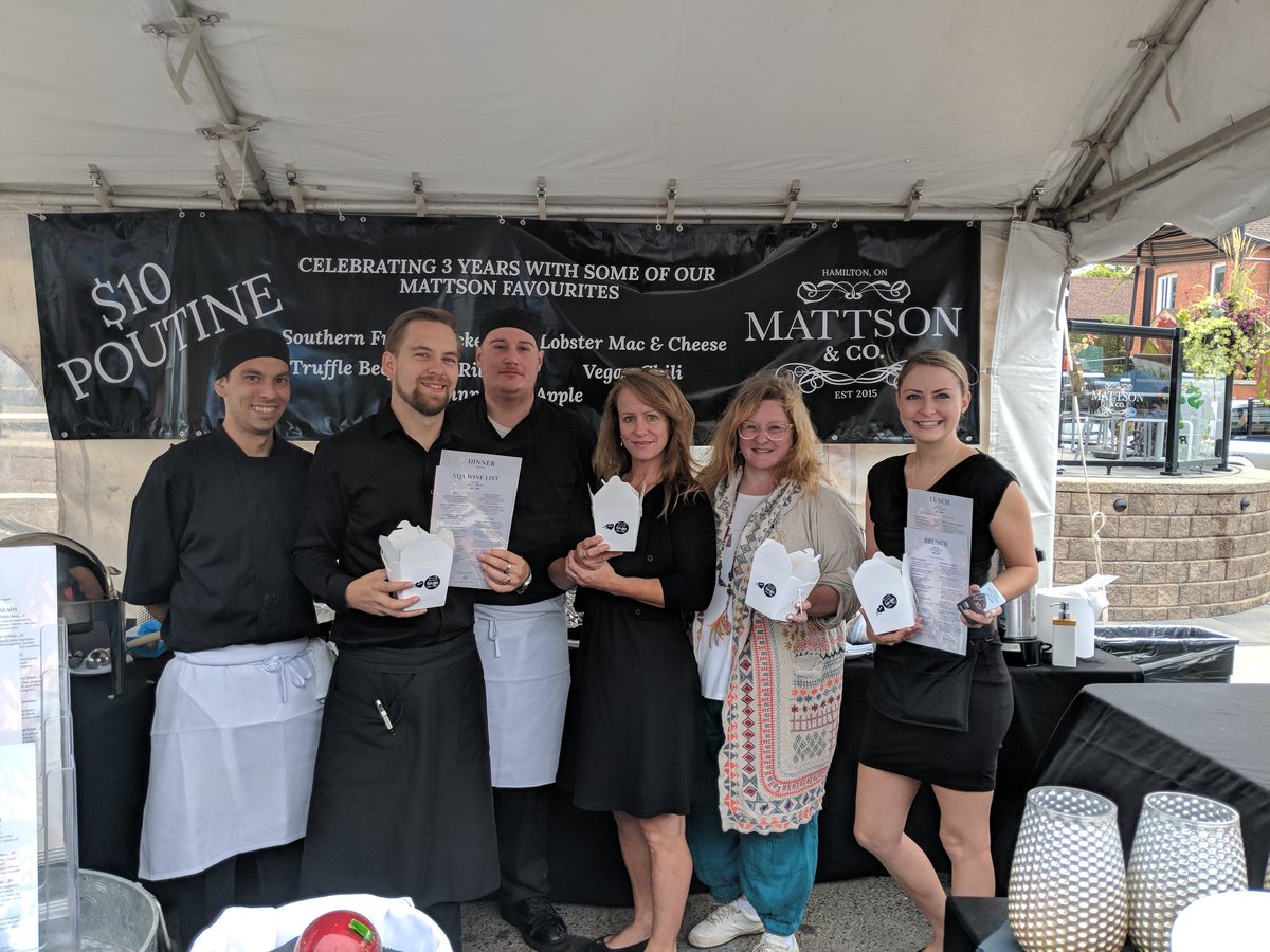 The team is all set up and ready for lunch! See you on Locke? #HamOnt