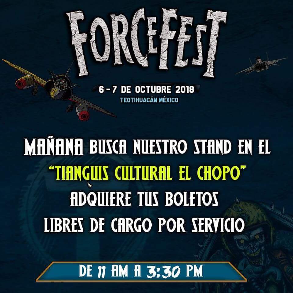 wallyjrb's tweet photo. ...¡Los veo en el Tianguis cultural del Chopo en el Stand del @forcefestival...! https://t.co/oa1cFIXMWX