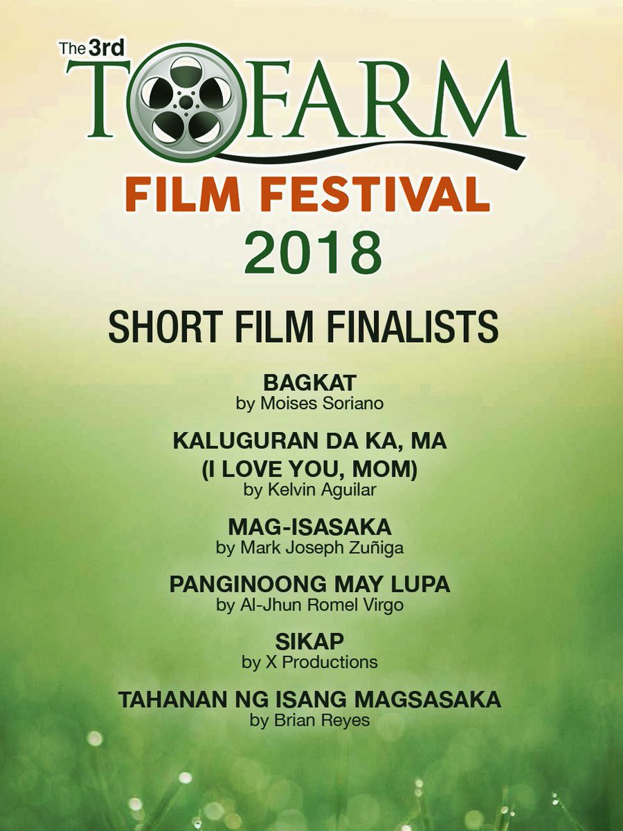 TOFARMFilmFest's tweet photo. The results are in! Congratulations to the selected finalists of our short film category! The finalists will be contacted via email tonight, along with the other senders.  

We truly appreciate your efforts and support for making this contest category possible!

#tofarmfilmfest https://t.co/LVJHqbmjul
