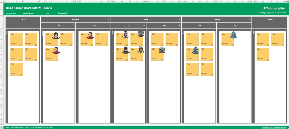 kanban excel template