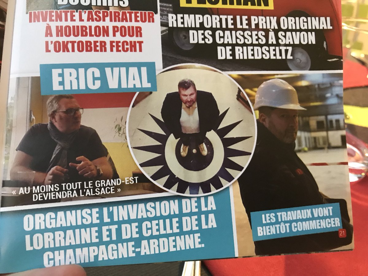 EricJC_Vial's tweet photo. Mon plan machiavélique révélé par #HoplaMagazine 😂 ou quand l’#Alsace veut envahir la Lorraine et la Champagne-Ardenne. #NonAuGrandEst ! 😉 https://t.co/d9aZfJposT