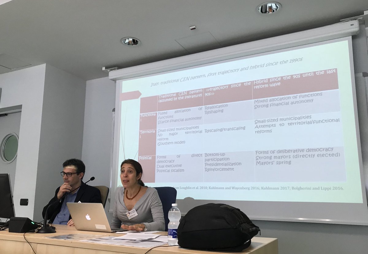AriannaGi's tweet photo. Fantastic panel at #SISP2018 this morning on regional autonomy & governance rescaling in Italy and Europe. Super insightful papers on the opportunities and challenges of asymmetrical regionalism; different approaches to regional governance; how/why hybridity https://t.co/lCBDMOTvCT