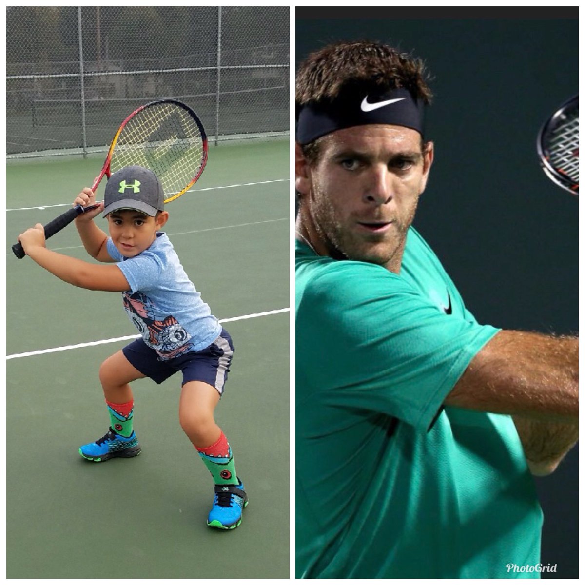 KelleyCatenacci's tweet photo. Be honest @DjokerNole, who would you be more intimidated to face tomorrow...@delpotrojuan ...or my nephew 🤔🤔 #USOpen2018 https://t.co/pM8nZjey6L
