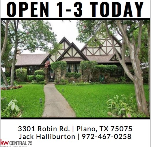 HalliburtonJack's tweet photo. 🏠🏠Open from 1-3 TODAY! 🏠🏠

📌3301 Robin Rd. in Plano📌

✅4 beds

✅ 4 baths

✅ 3,280 sqft

✅✅✅✅$385,000✅✅✅✅

#plano #planotx #openhouse #openhouseplano https://t.co/bDEhhaC1XR