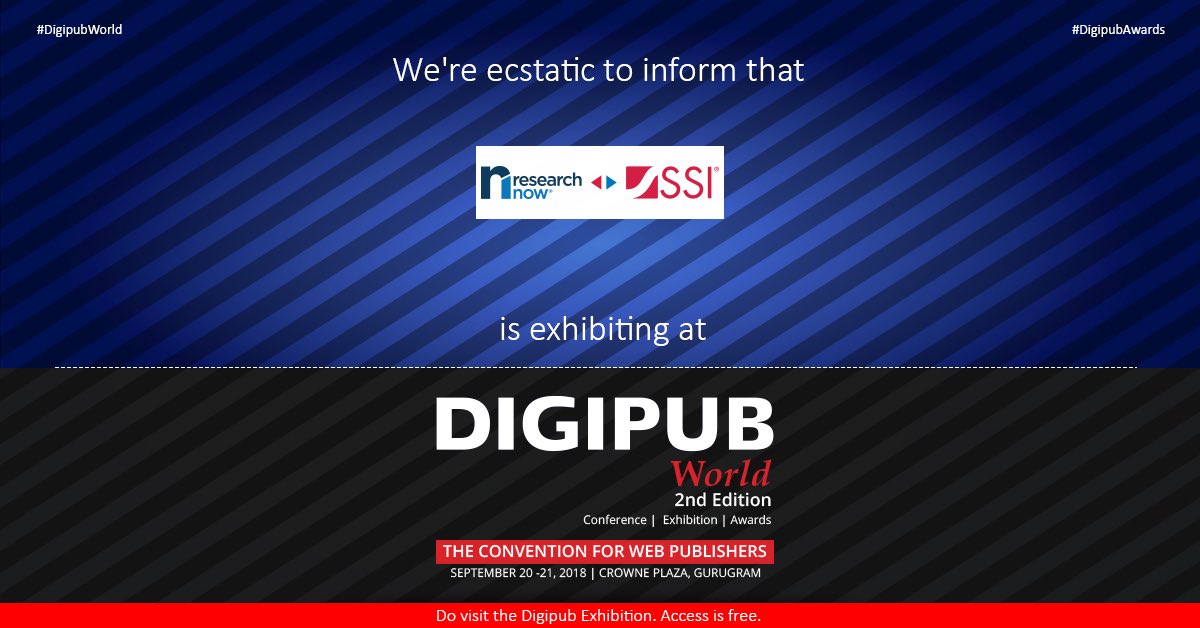 We are super happy to inform that @ResearchNowssi is exhibiting at Digipub World 2018! #DigipubWorld #DigipubAwards