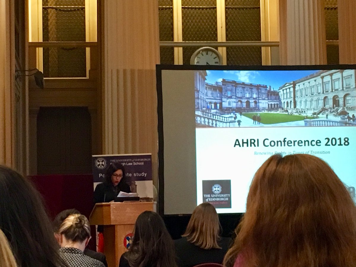 HlnCom's tweet photo. Prof Elizabeth Salmon making remarks on the principle of Equality and Non-Discrimination within Human Rights #AHRI2018 closing panel ⁦@AHRI_Network⁩ https://t.co/v9wpKv6IEo