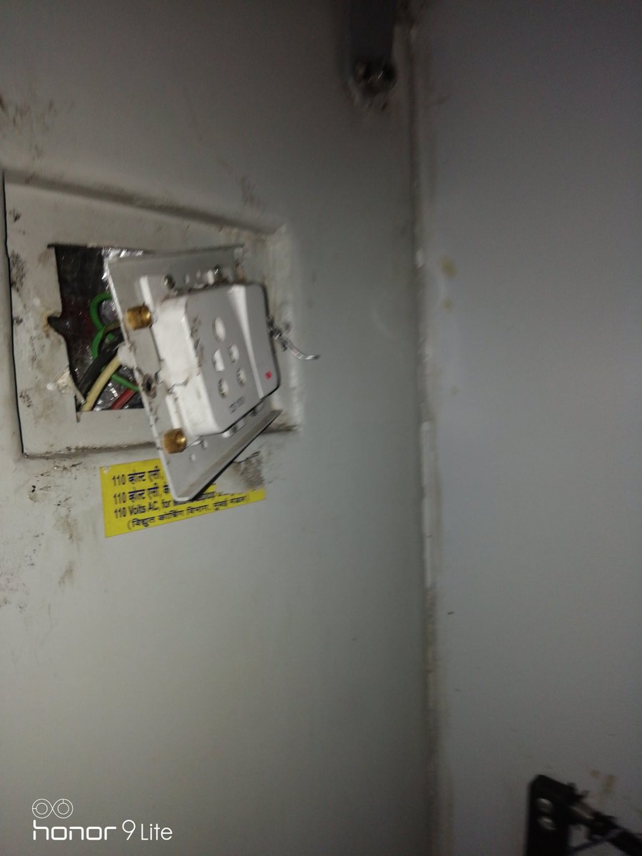 subu842002's tweet photo. @SRailwayIndia Please get the mobile charging switch fitted at my seat 8431703312 as it is left hanging unsafe. https://t.co/BVs4HPiAWy