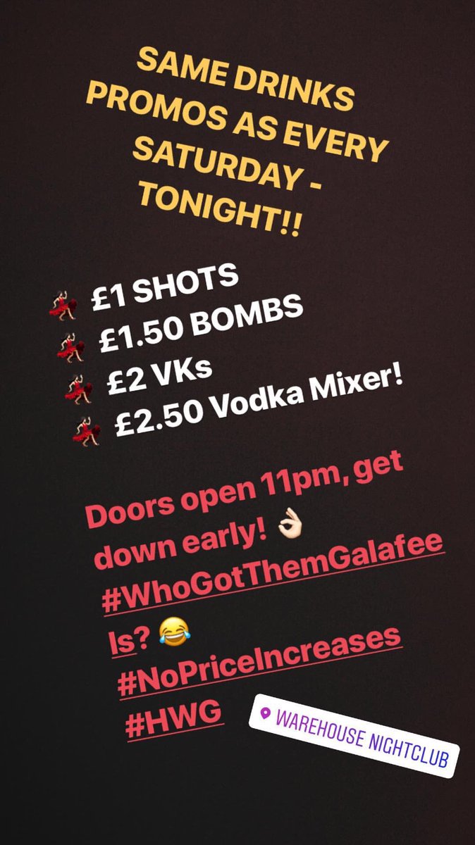 warehouse_gala's tweet photo. WHOS BUZZING???? #Warehouse https://t.co/MwCwQPtB3s