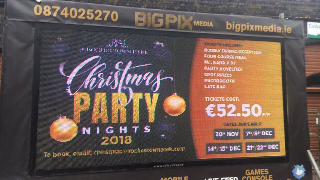 BigPixIRL's tweet photo. Have you seen us today? We are showcasing @RochestownPark Hotel's Wedding and Christmas Party content. Visit their page for more info. https://t.co/H1hbu3RMW0
