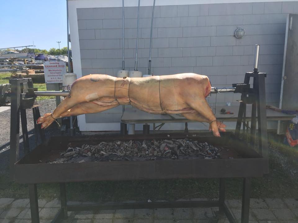 Pig is Roasting!!  Chef Rony and the Galley team have got a feast going on tonight!  

Please note: there will be no food service at the Galley after 4pm due to the Club Event.