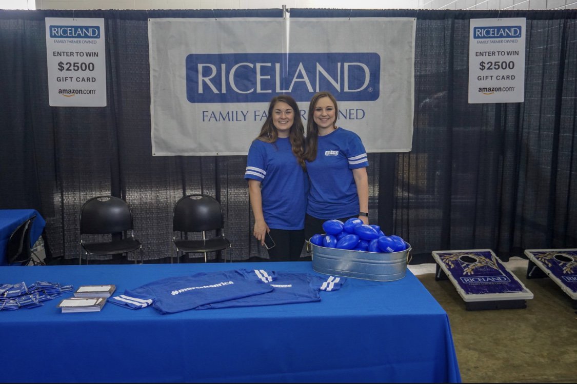 Check out The Riceland Booth!!! Play some Corn Hole &amp; get Some Cool Swag!!