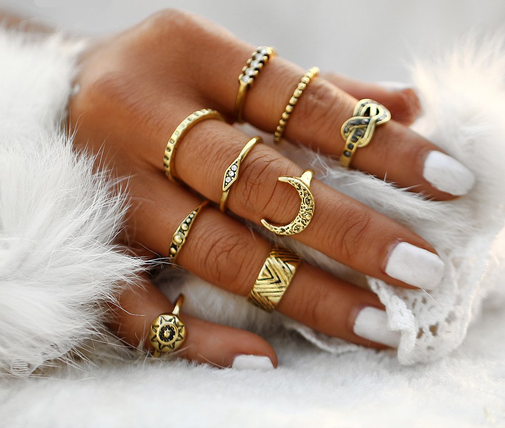 #streetwear  Infinity Midi Knuckle Ring Sets