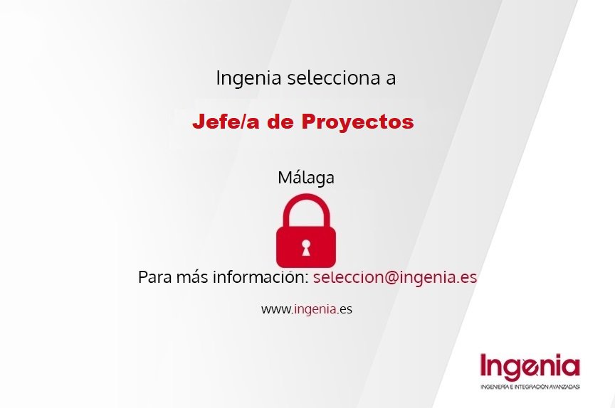 Ingenia_es's tweet photo. En #INGENIA queremos contar contigo. Oportunidades de trabajo para #Malaga. #IngeniaEmpleo #EmpleoIT #EmpleoMalaga #JefeProyecto https://t.co/1PBSmPiUFr https://t.co/I8BZWyZuy0