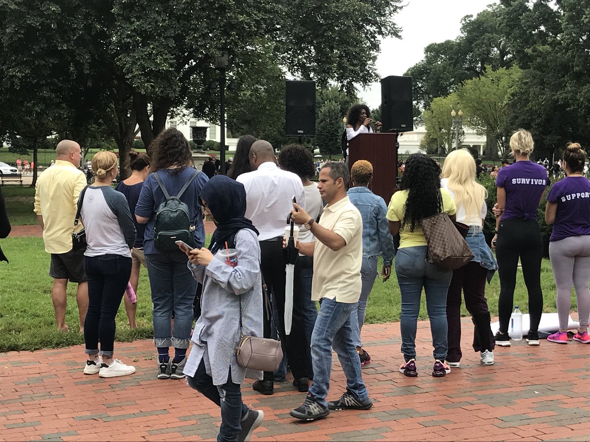 I’m listening to powerful  stories of survival at Lafayette Park. Women marched here as part of the non-profit S.A.F.E. calling for more legal rights, programs and justice on behalf of survivors of domestic violence. <a href="/wusa9/">WUSA9</a>