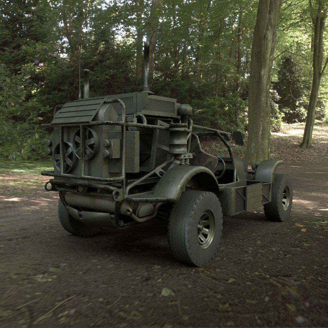B3060J's tweet photo. Working in those horrible tyres... #lightstrikevehicle #lsv #gmwp #sas #uksf #military #army #b3d #blender3d #substancepainter #eevee #iray #vbs3 #arma3 #bohemiainteractivesimulation #gulfwar #nofilterneeded https://t.co/H1oZ3a578z