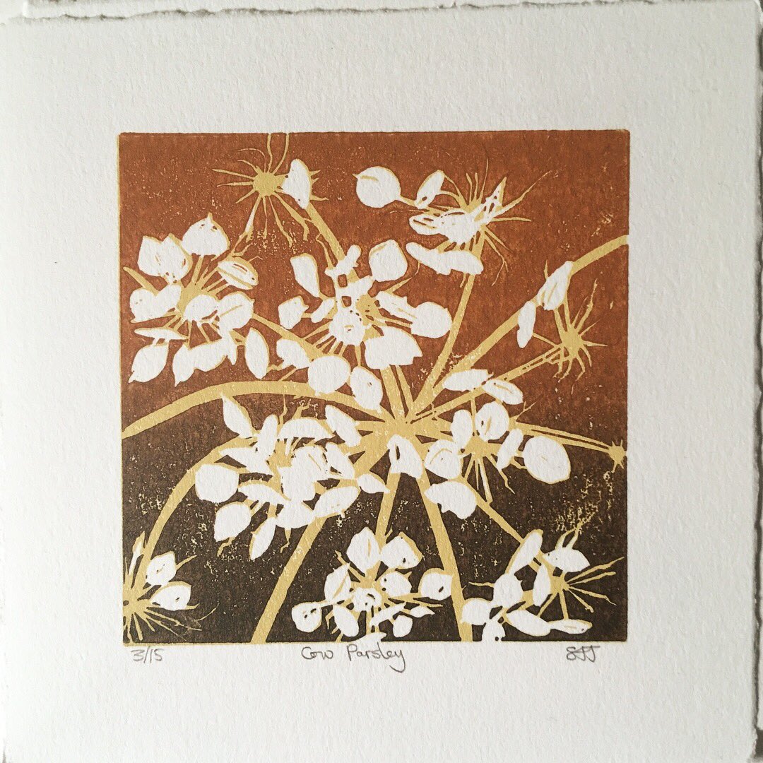 drawntopaper's tweet photo. Inspired by village walking and the recent seasonal colour changes. Both of these new reduction lino prints have been selected for a local mini-print touring exhibition starting 21st Sept in Aldburgh #lino #linocutprint #reductionprint #printmaking #miniprint #exhibition #suffolk https://t.co/dQel14acx1