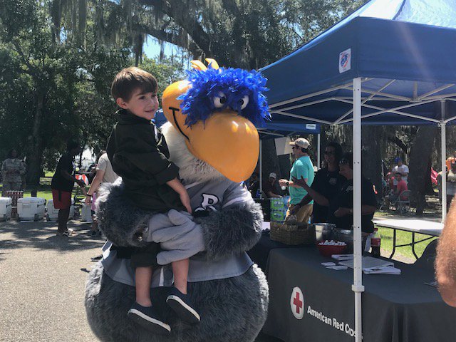 SchoonerSeagull's tweet photo. I got to fly by and hang out with some pretty cool Shuckers fans during today's Family Day event at Keesler Air Force Base! https://t.co/Hms8k4o5z5