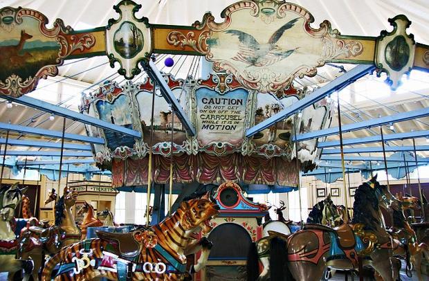 themeridianms's tweet photo. The Lucile Rosenbaum Dentzel Carousel in #MeridianMississippi is the only remaining two-row stationary Dentzel menagerie in the world. #DentzelCarousel #OneOfAKind | https://t.co/SfAQAX6mN9 https://t.co/H0N0rRuEwr