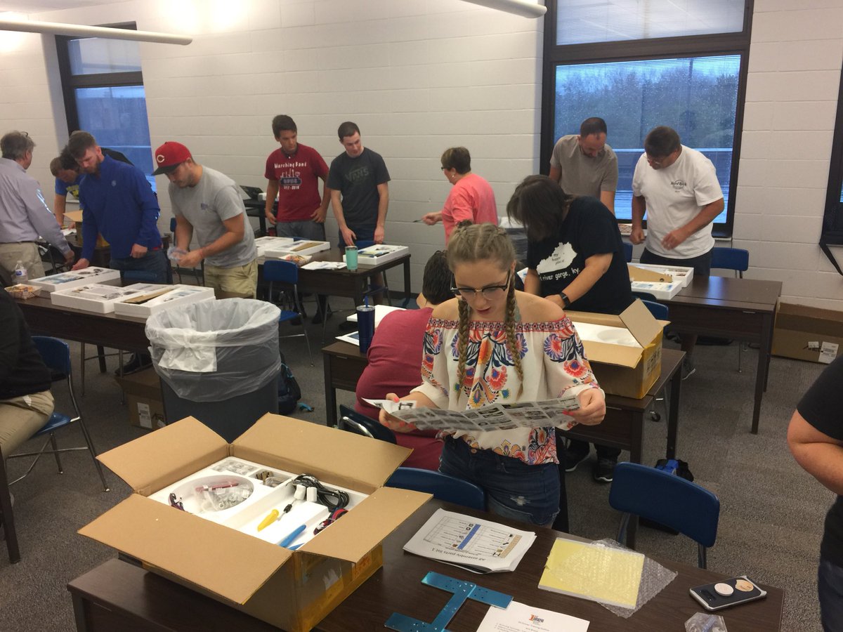 SDCSC staff, students, and graduates spending their Saturday building 3D printers. #SuccessDriven