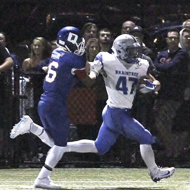 WATCH LIST: Braintree's Billy Silvia off to a big start 3Tds and 4 PAT in Wamps 28-13 win. (Courtesy Wamptown)
@Noontime_FB 
<a href="/MassVarsity/">MassVarsity</a> <a href="/IThuddleMA/">Inside The Huddle MA</a> 
<a href="/HerewegoJoe/">Joe Parello</a> 
<a href="/mattyfeld612/">Matt Feld</a>