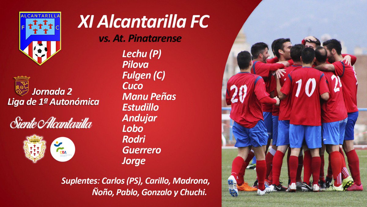 📝 | Con este XI inicial debutará el <a href="/AlcantarillaFC/">Alcantarilla FC</a> en su nuevo feudo. #SienteAlcantarilla❤⚪
