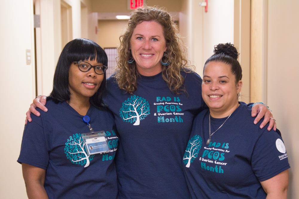 RADFertility's tweet photo. Team RAD wears teal to grow awareness! 🌳Help us plant the seeds of knowledge to educate the public and conquer #PCOS and ovarian cancer by sharing personal stories. Stay tuned as we talk teal throughout the month of September! #PCOSAwarenessMonth #OvarianCancerAwarenessMonth https://t.co/VLcZjXNRSP