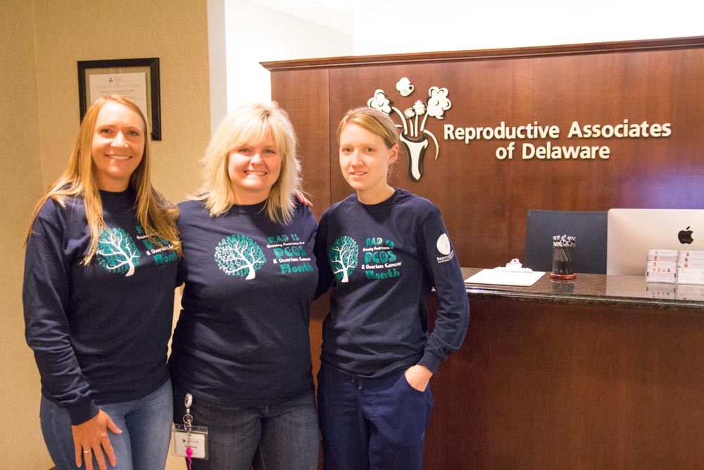 RADFertility's tweet photo. Team RAD wears teal to grow awareness! 🌳Help us plant the seeds of knowledge to educate the public and conquer #PCOS and ovarian cancer by sharing personal stories. Stay tuned as we talk teal throughout the month of September! #PCOSAwarenessMonth #OvarianCancerAwarenessMonth https://t.co/VLcZjXNRSP