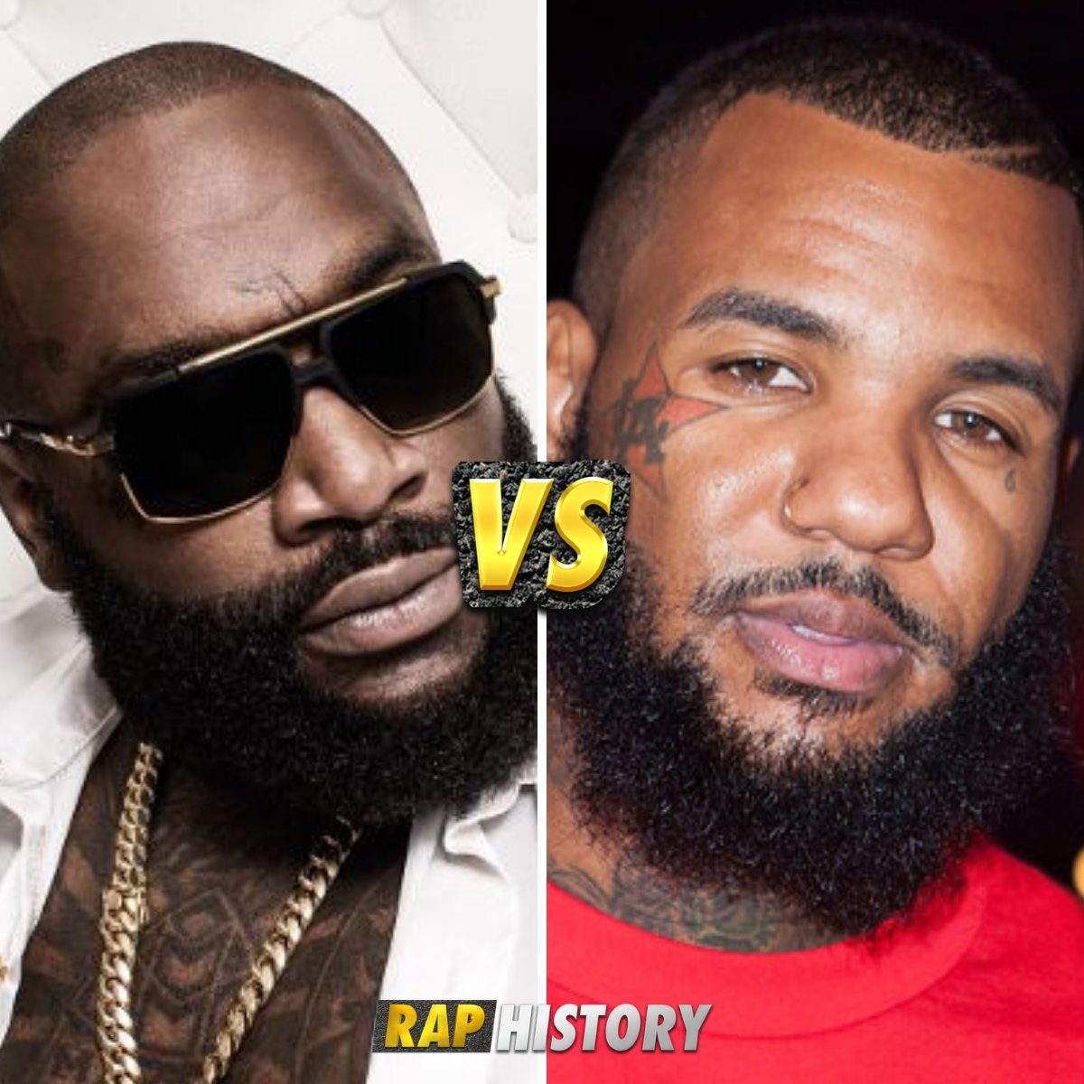 raphistory_com's tweet photo. Who you got? Rick Ross or The Game. Who got the best album? Rep the south or the west? Best quote? Best verse on what song? 

#HipHop #HipHopCulture #Rap #HipHopMusic#HipHopHead #HiphopJunkie #HipHopLife #HipHopArtist#OldSchoolHipHop #OldSchoolRap #HipHopBackInTheDay#HipHopNa ... https://t.co/fw1hdN6HH9
