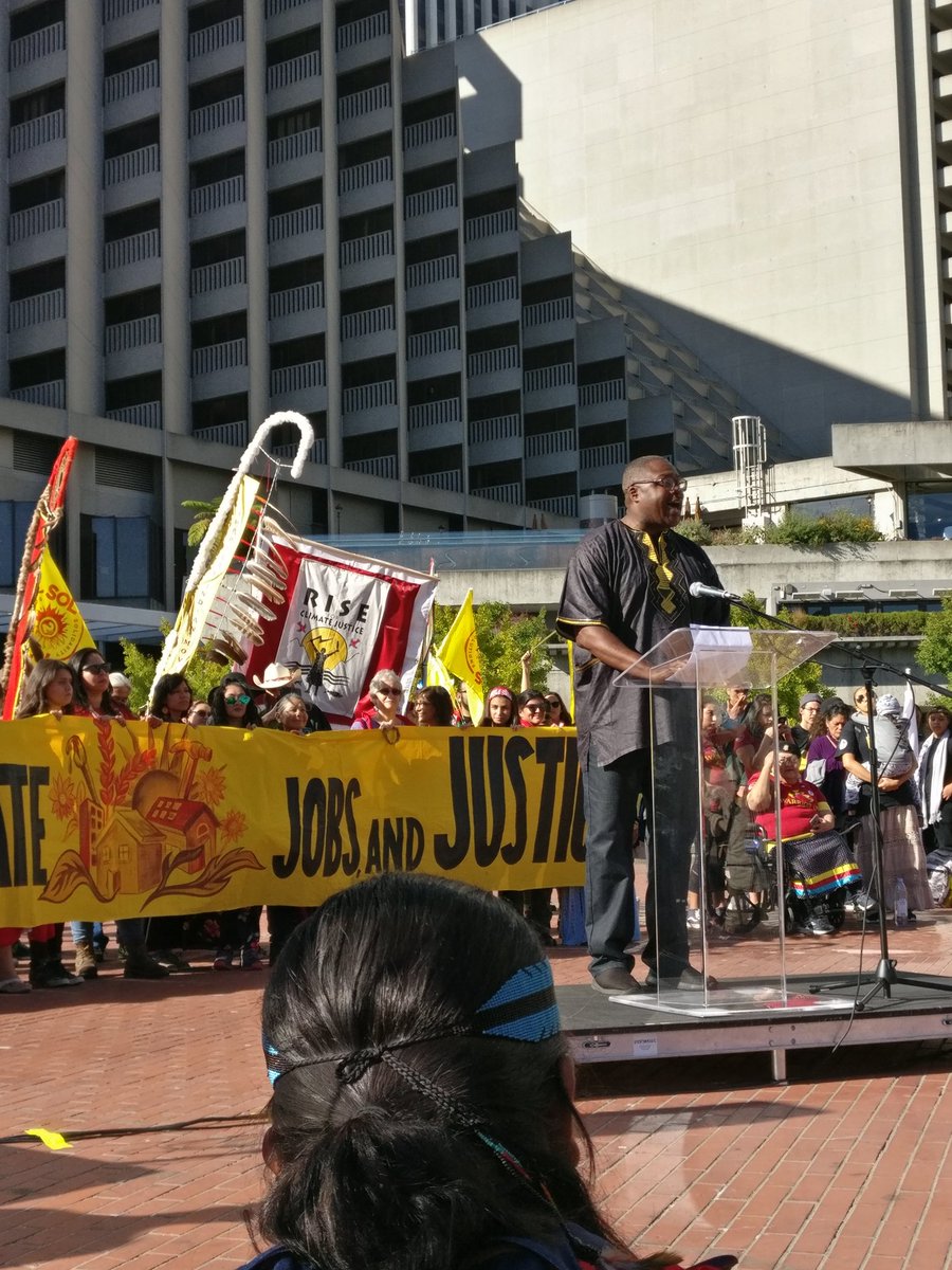 Extreme weather is affecting everyone, everywhere... And low income communities of color bear a disproportionate burden. We rise today because all sentient beings deserve the right to breathe. And black life matters. - Rev. Ambrose Carroll, Green the Church #riseforclimate