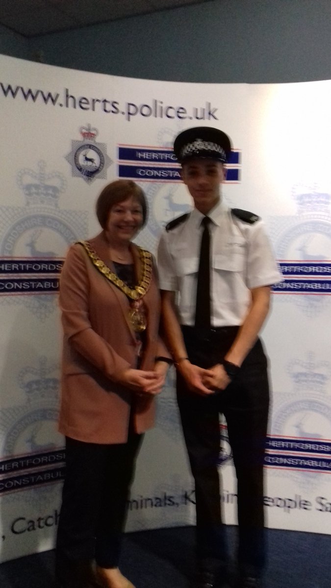 Attestation Ceremony on Thursday evening at Police Headquarters. This is Special Constable Louis Avevor who will be working in Welwyn Garden City.